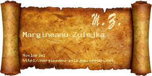 Margineanu Zulejka névjegykártya